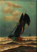 Richard Dey De Ribcowsky Twilight Seascape oil on canvas